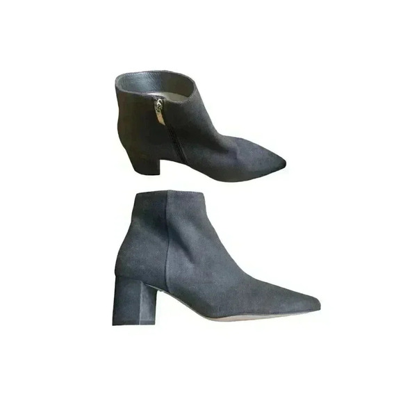 NEW L'Agence Jeanne Block Heel Charcoal Black Bootie Size 38.5/8/8.5 - Picture 3 of 12